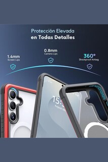 Foto 7 | Funda Aluminio Raptic Shield Uso Rudo Magnetico Para Samsung S25 Plus Rojo