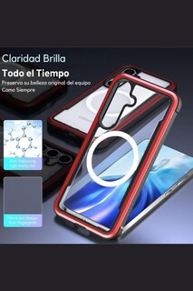 Foto 8 | Funda Aluminio Raptic Shield Uso Rudo Magnetico Para Samsung S25 Plus Rojo