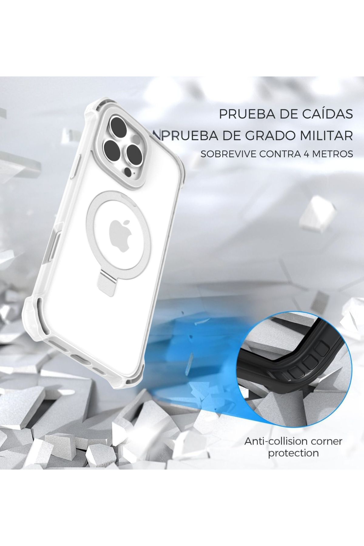 Foto 3 pulgar | Funda Policarbonato Raptic Dual Impact Para Iphone 16 Pro Max Transparente