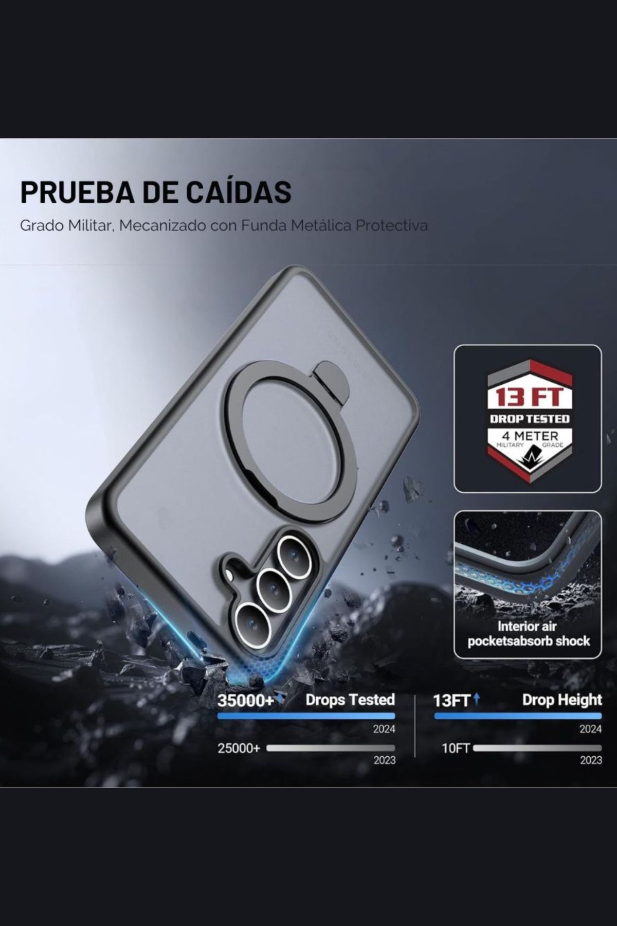 Foto 4 pulgar | Funda Policarbonato Raptic Air Stand Para Samsung S25 Plus Transparente
