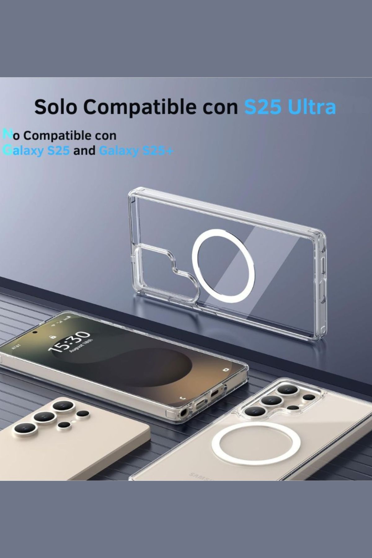 Foto 3 pulgar | Funda Aluminio Raptic Crystal Uso Rudo Magnetico Para Samsung S25 Ultra Transparente