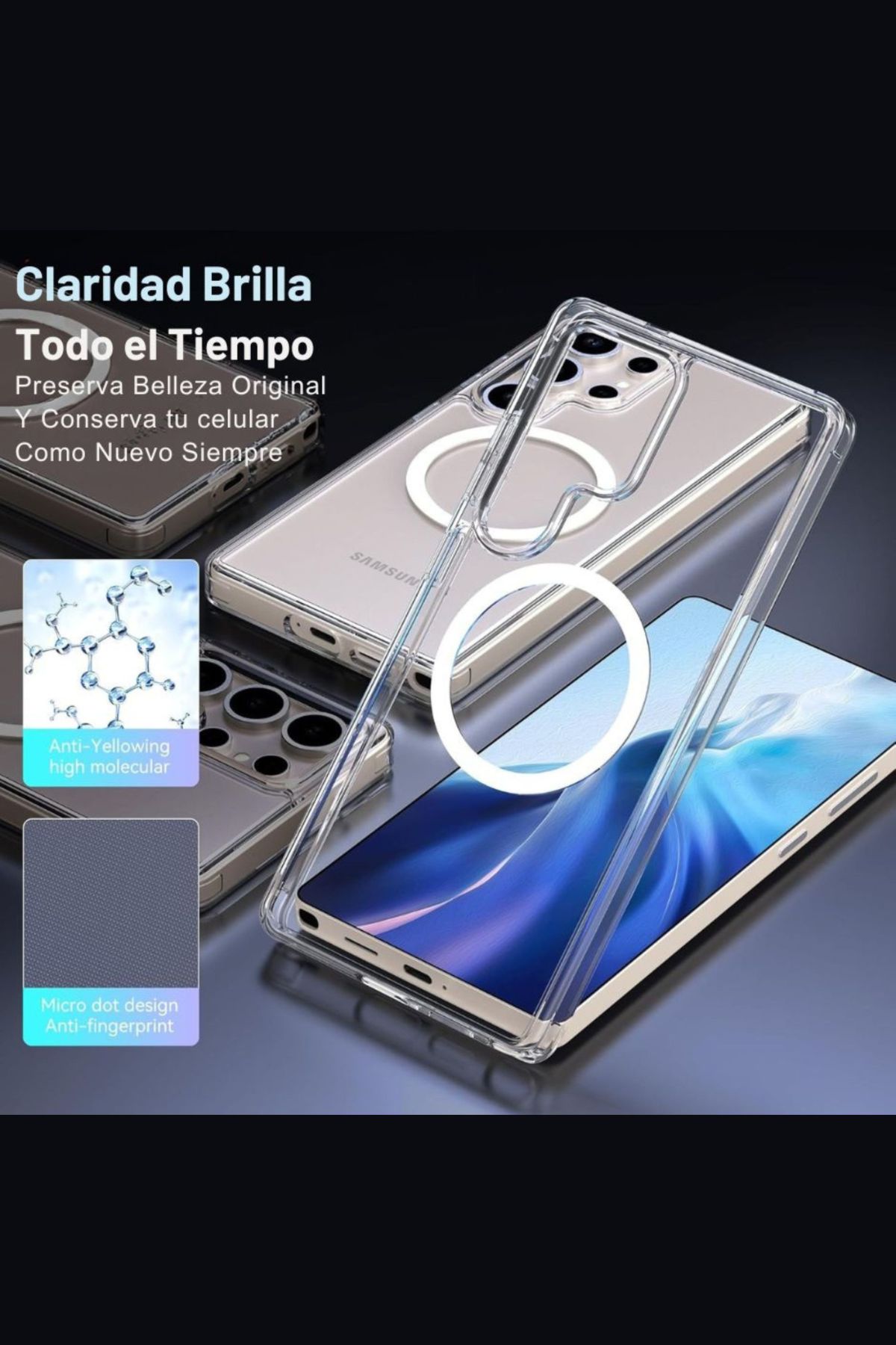 Foto 5 pulgar | Funda Aluminio Raptic Crystal Uso Rudo Magnetico Para Samsung S25 Ultra Transparente