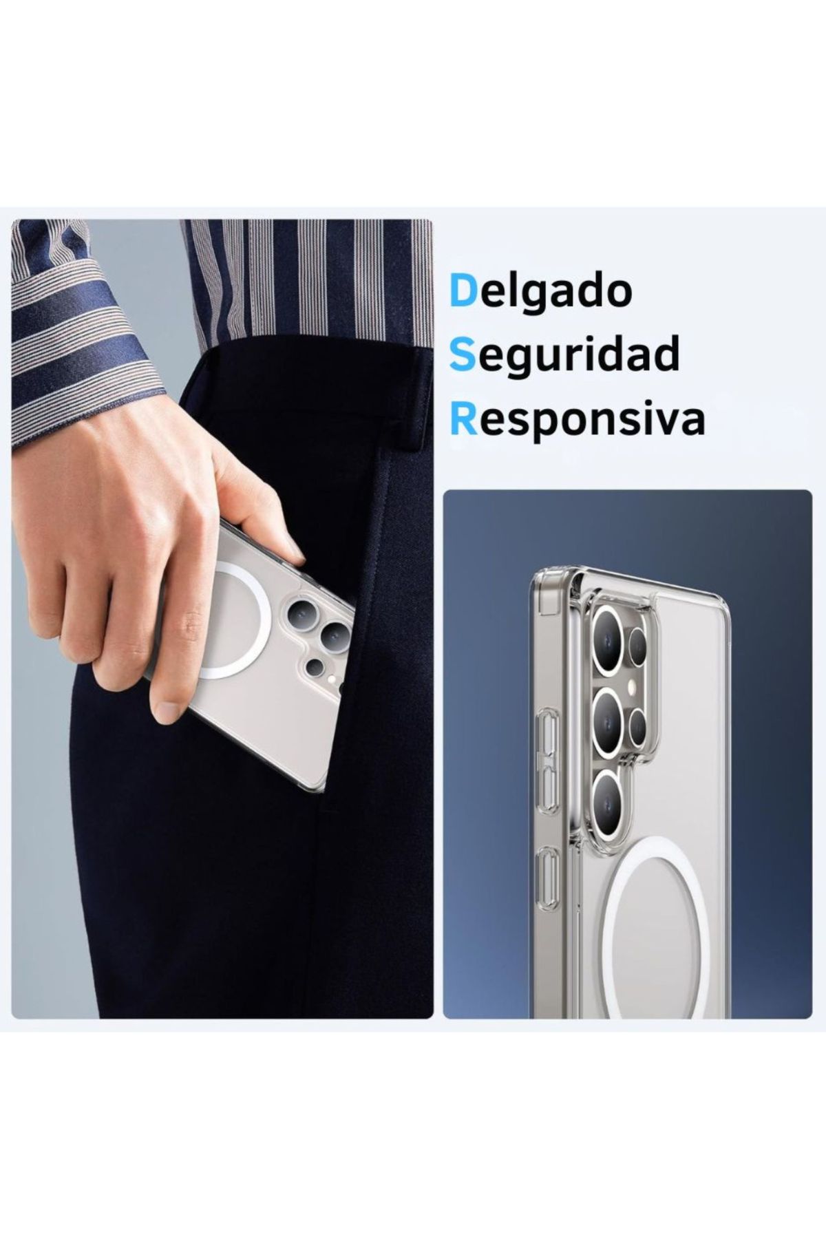 Foto 6 pulgar | Funda Aluminio Raptic Crystal Uso Rudo Magnetico Para Samsung S25 Ultra Transparente