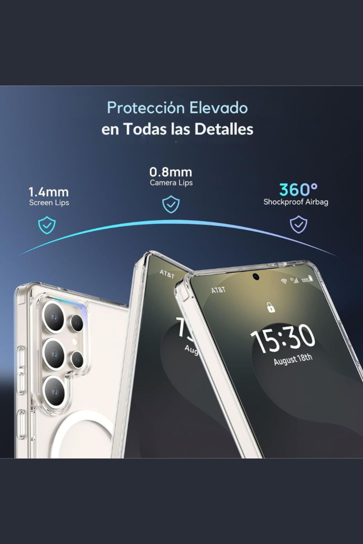Foto 8 | Funda Aluminio Raptic Crystal Uso Rudo Magnetico Para Samsung S25 Ultra Transparente