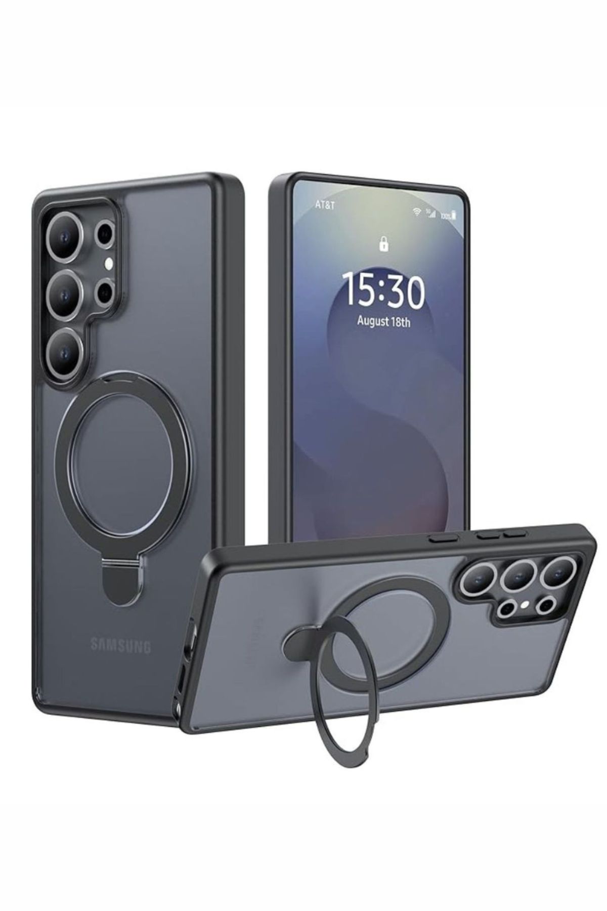 Funda Policarbonato Raptic Air Stand Para Samsung S25 Transparente