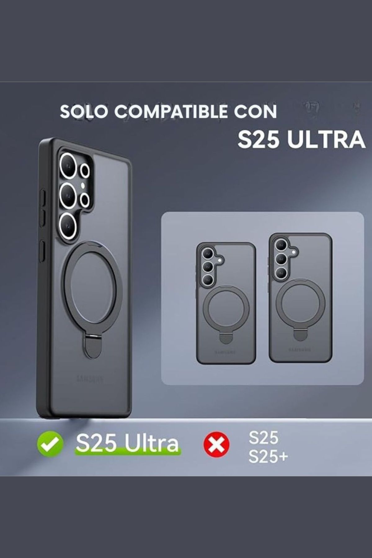 Foto 2 | Funda Policarbonato Raptic Air Stand Para Samsung S25 Transparente