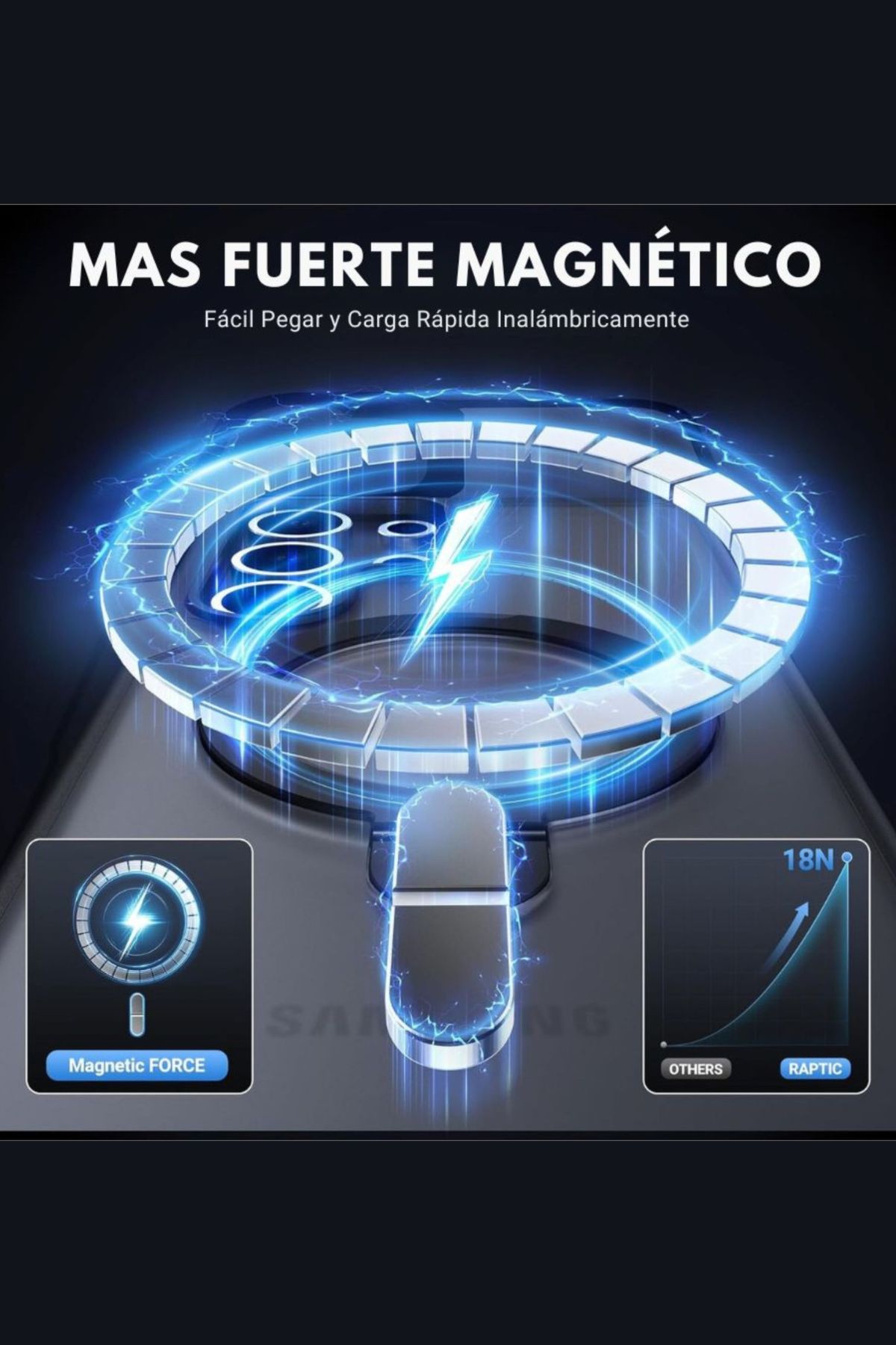 Foto 5 pulgar | Funda Policarbonato Raptic Air Stand Para Samsung S25 Transparente