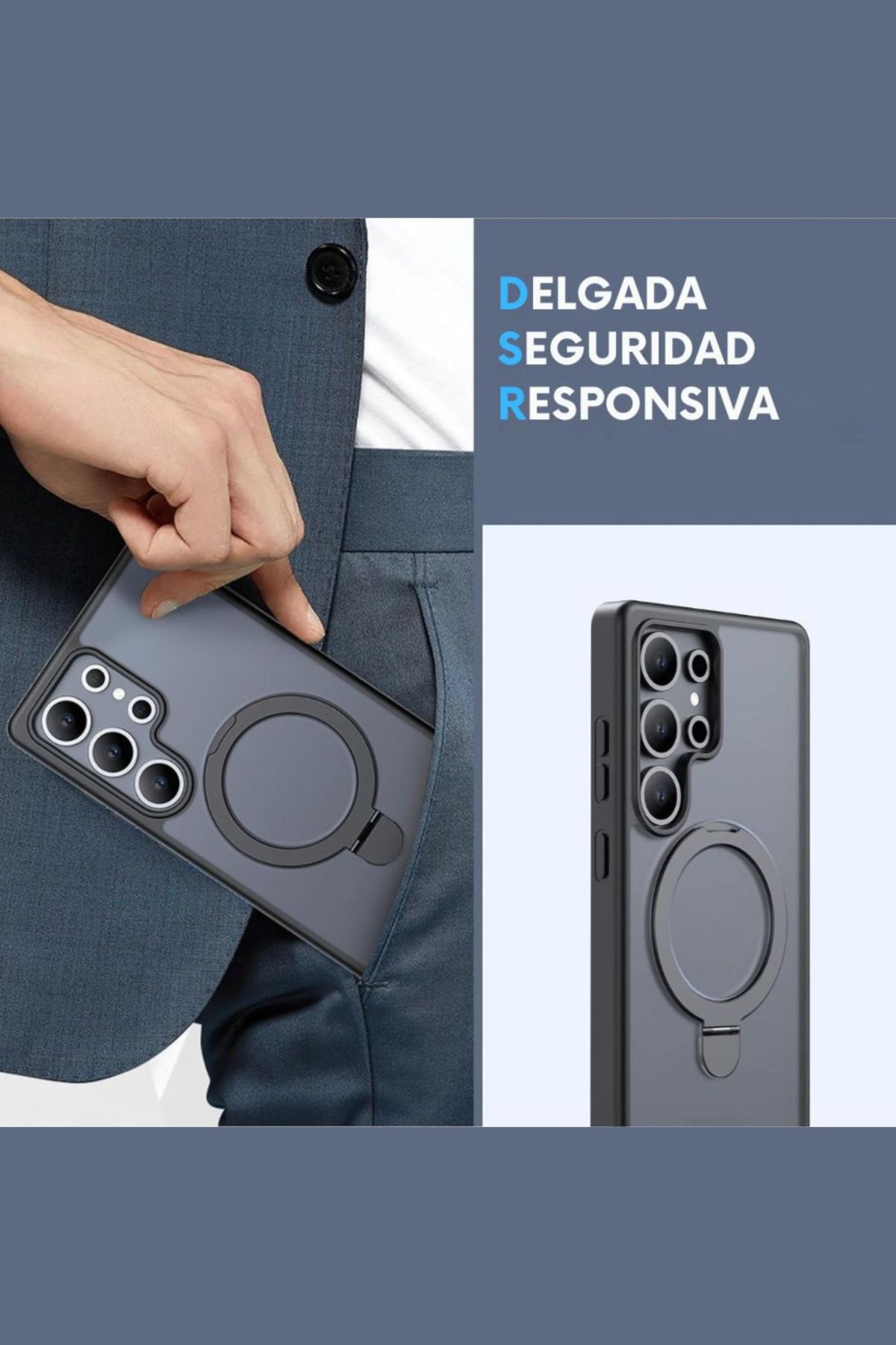 Foto 6 | Funda Policarbonato Raptic Air Stand Para Samsung S25 Transparente