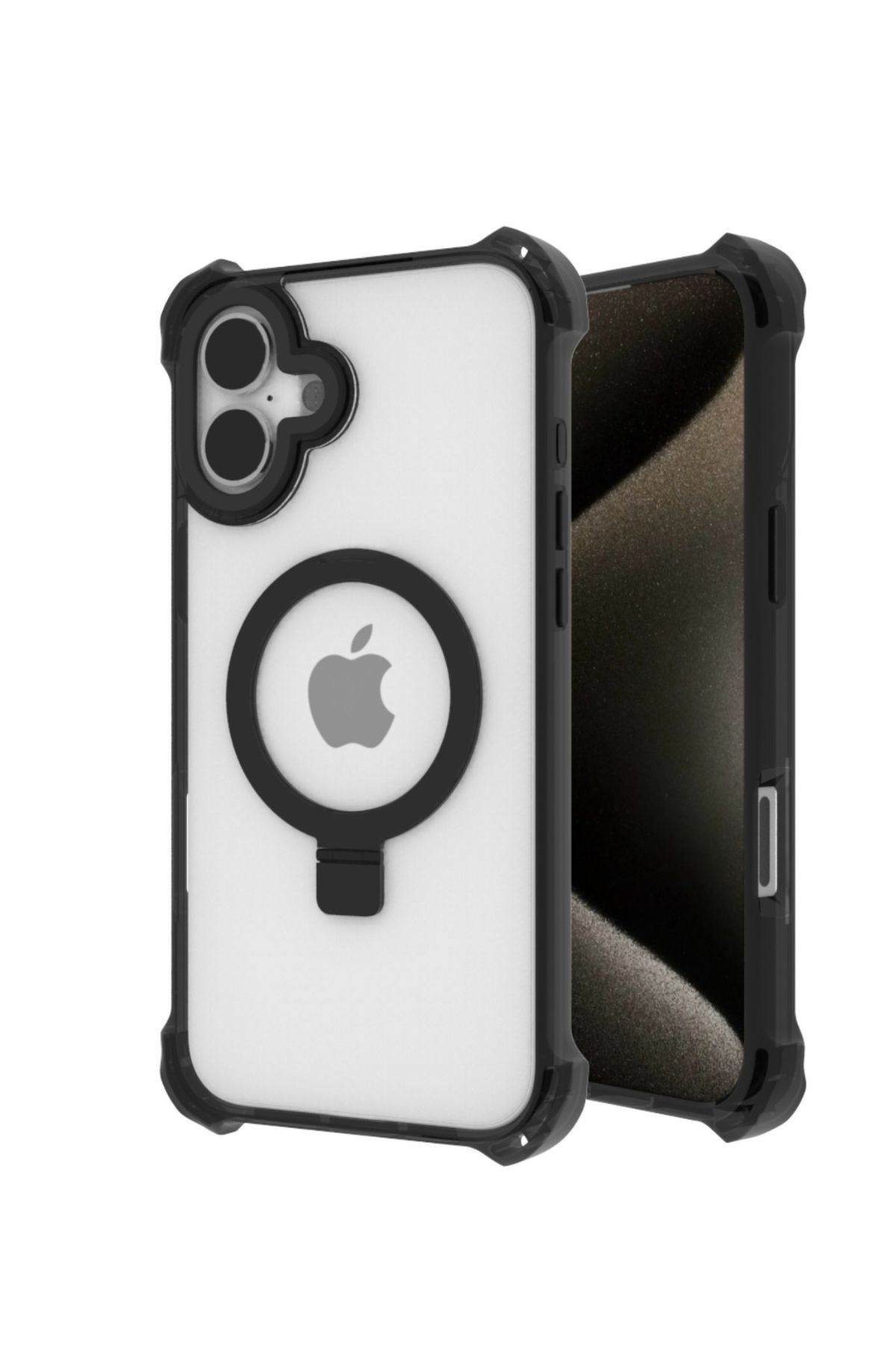 Funda Policarbonato Raptic Dual Impact Para Iphone 16 Negro