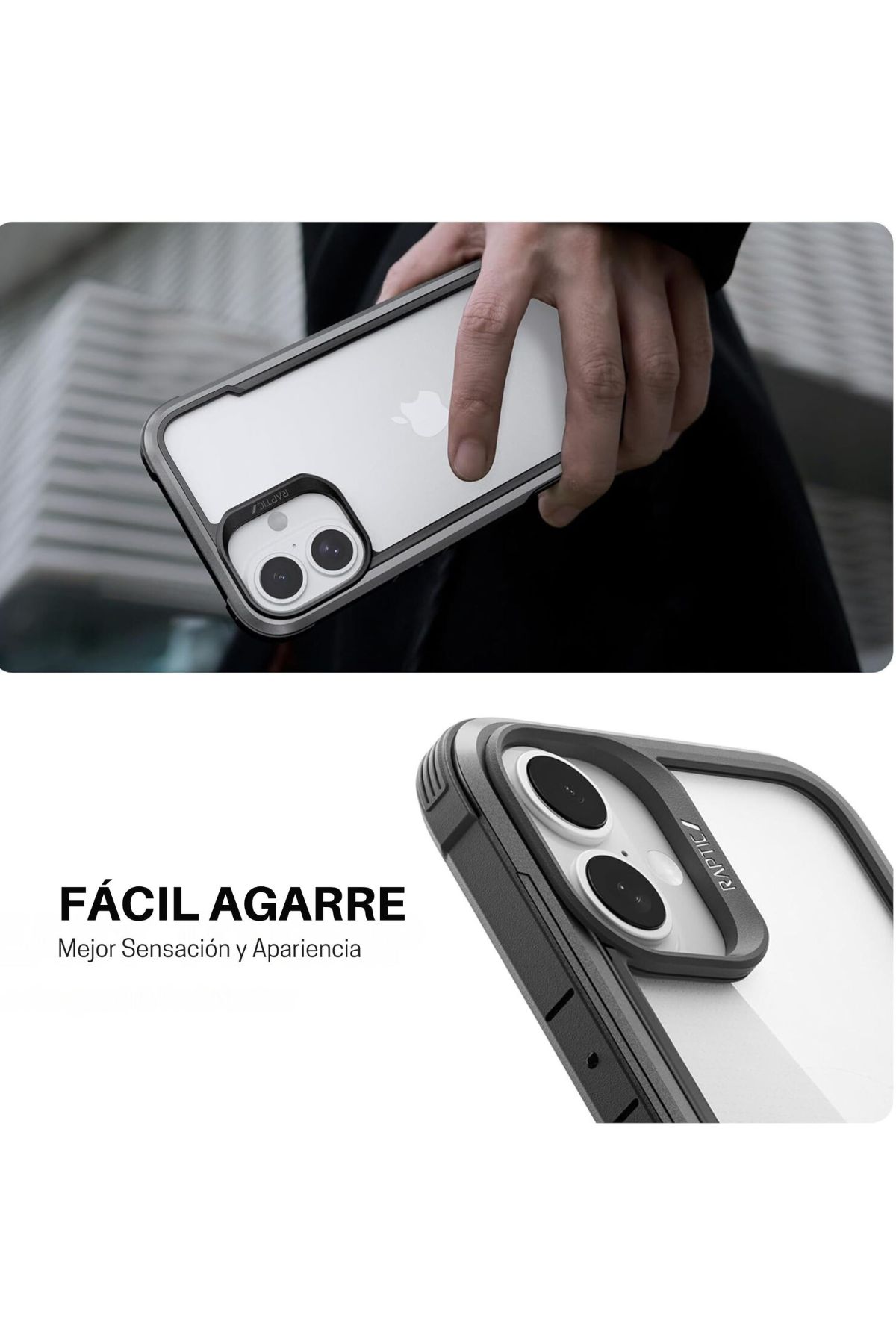 Foto 7 pulgar | Funda Aluminio Raptic Shield Uso Rudo Para Iphone 16 Pro Negro