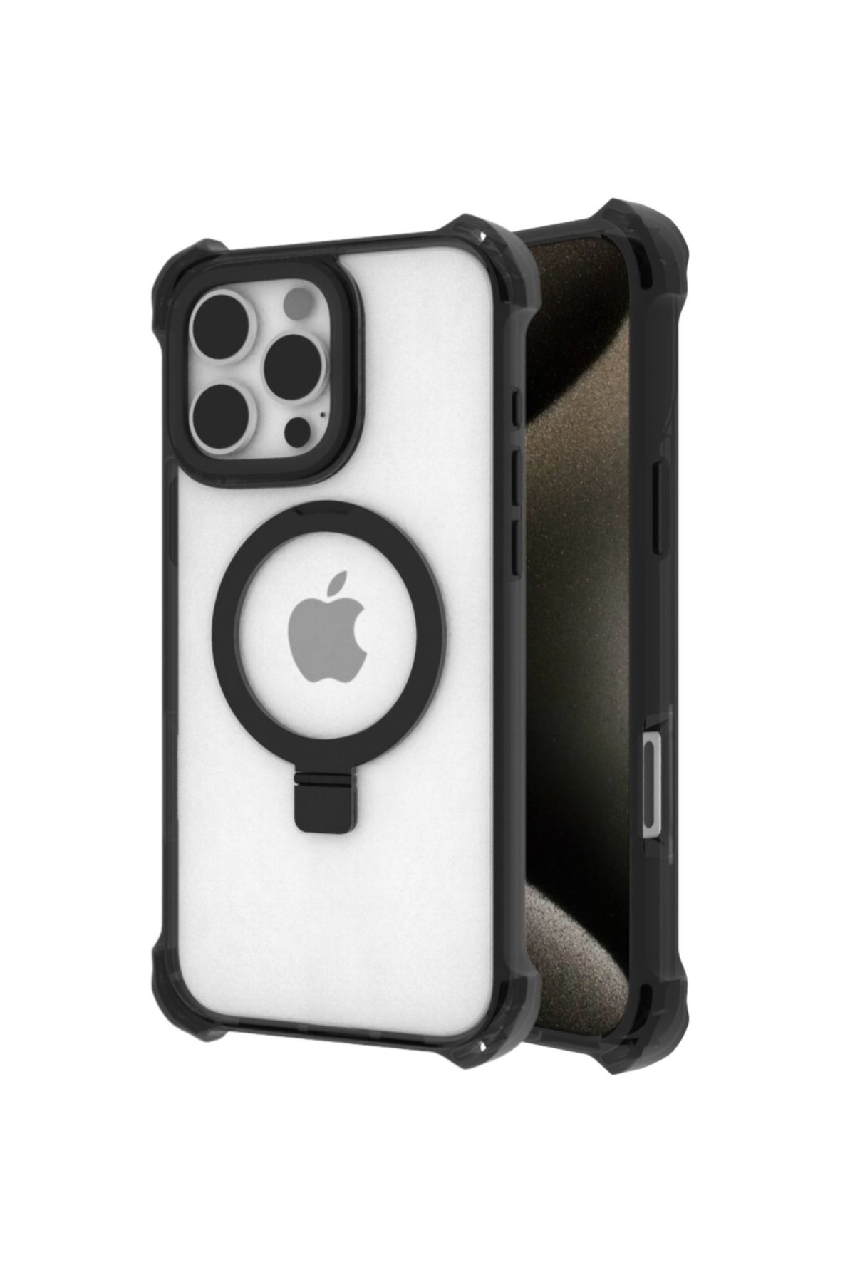 Funda Policarbonato Raptic Dual Impact Para Iphone 16 Pro Max Negro