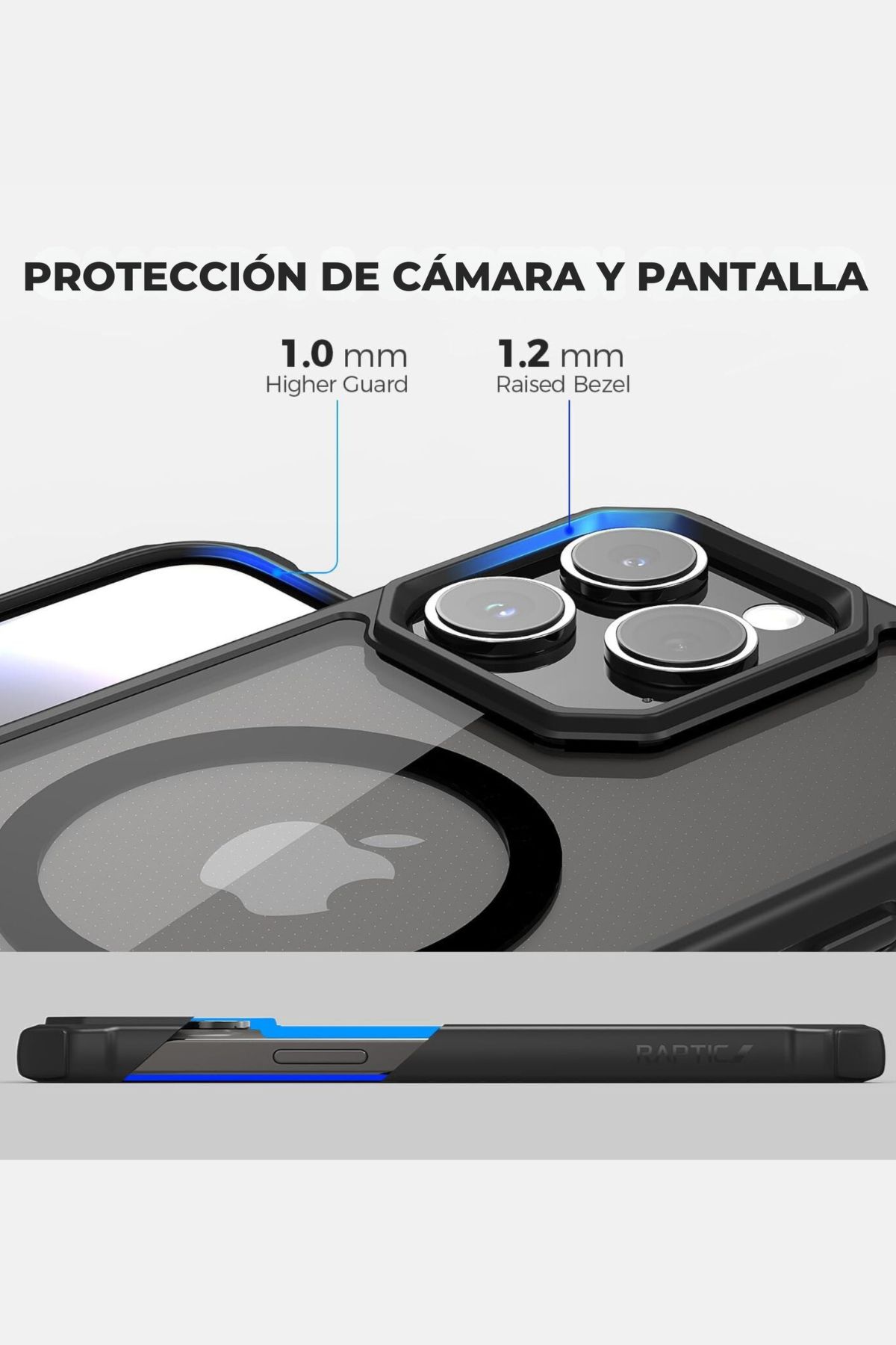 Foto 7 pulgar | Funda Policarbonato Raptic Dual Impact Para Iphone 16 Pro Max Negro