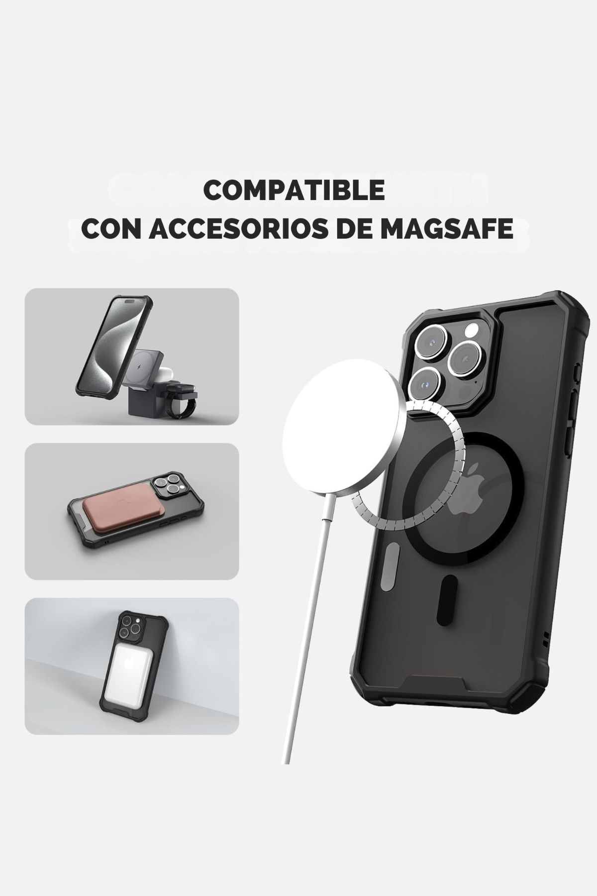 Foto 8 pulgar | Funda Policarbonato Raptic Dual Impact Para Iphone 16 Pro Max Negro