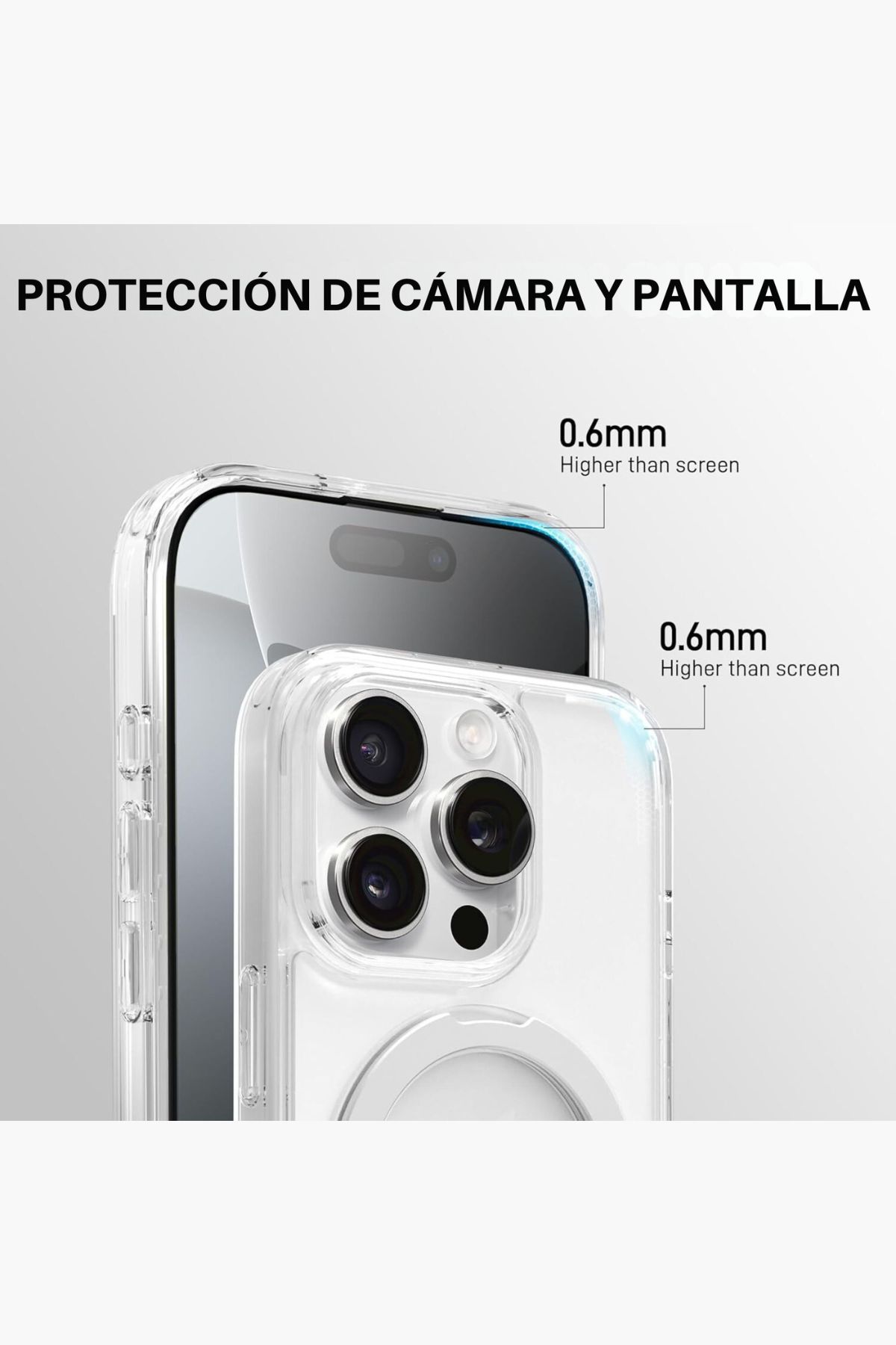 Foto 7 pulgar | Funda Policarbonato Raptic Air Stand Para Iphone 16 Pro Transparente