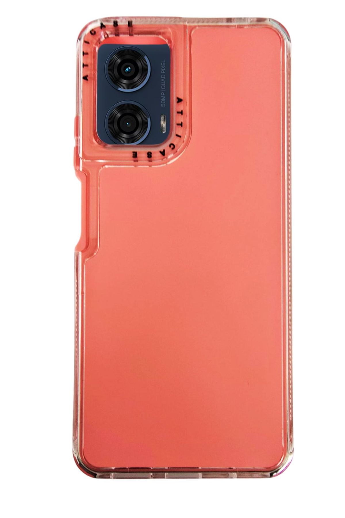 Funda Uso Rudo Doble Capa Rainbow Paint Para Moto G04/g24 Rosa