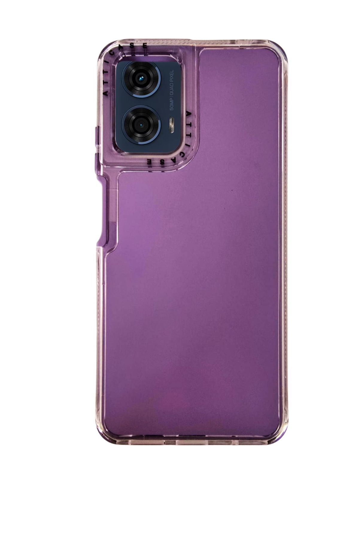 Funda Uso Rudo Doble Capa Rainbow Paint Para Moto G04/g24 Violeta