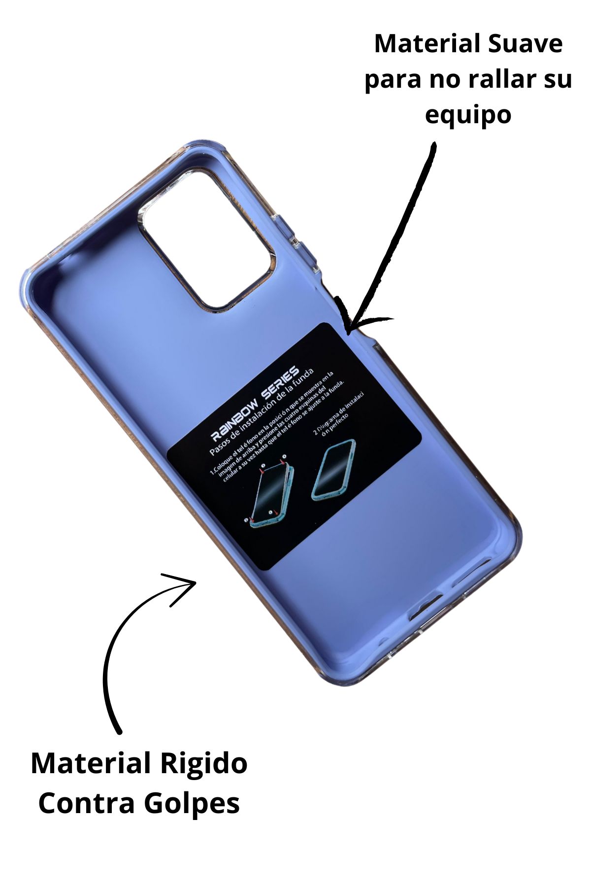 Foto 2 | Funda Uso Rudo Doble Capa Rainbow Paint Para Moto G04/g24 Violeta