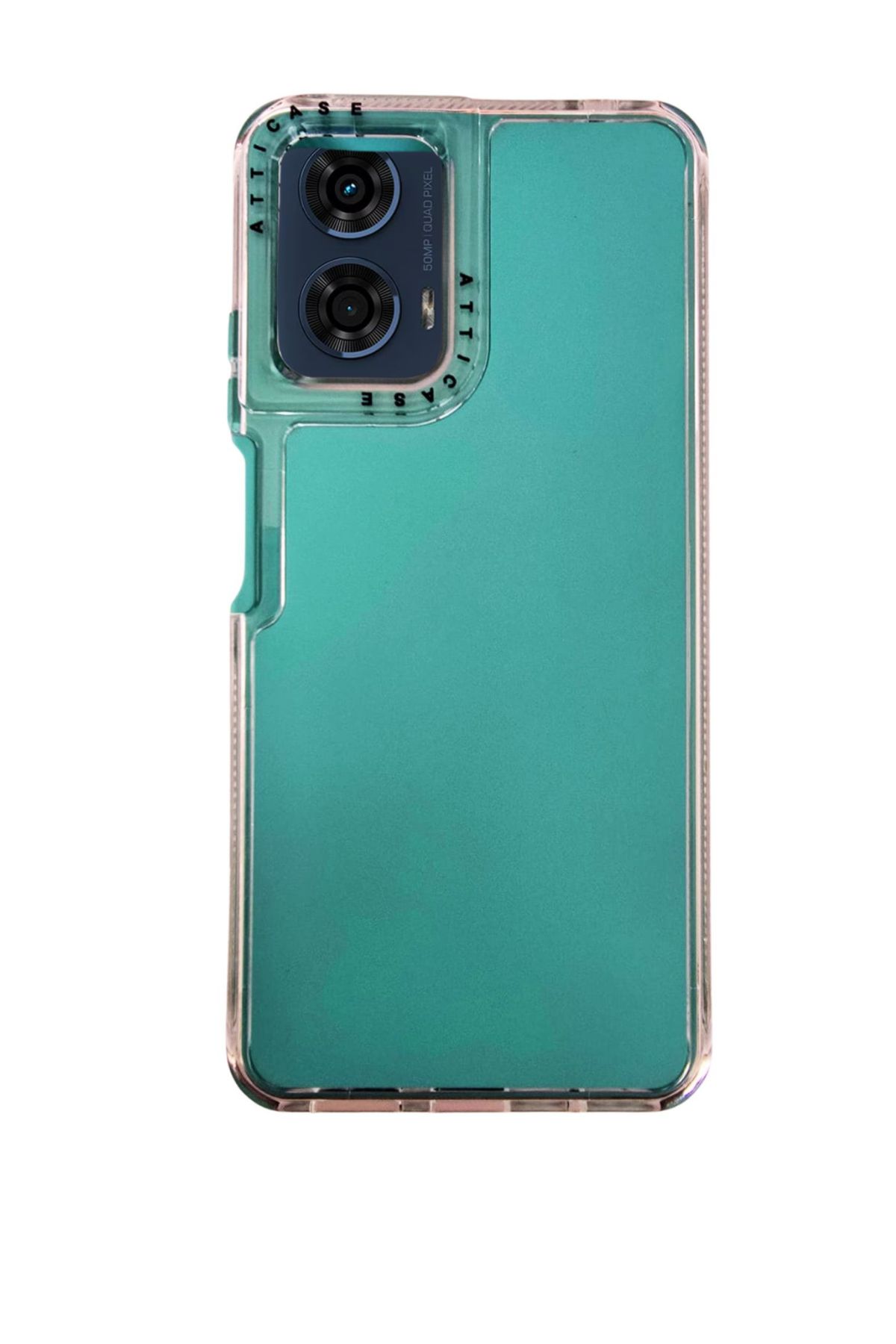 Foto 2 pulgar | Funda Uso Rudo Doble Capa Rainbow Paint Para Moto G04/g24 Verde