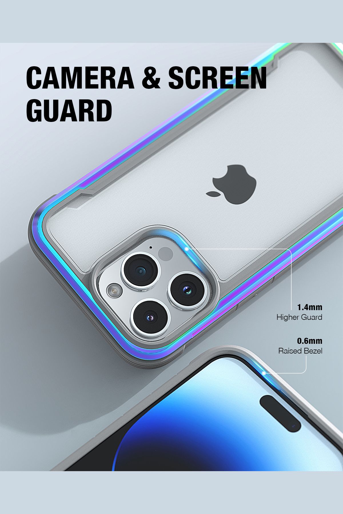 Foto 3 pulgar | Funda Aluminio Raptic Shield Uso Rudo Para Iphone 15 Pro Iridicente