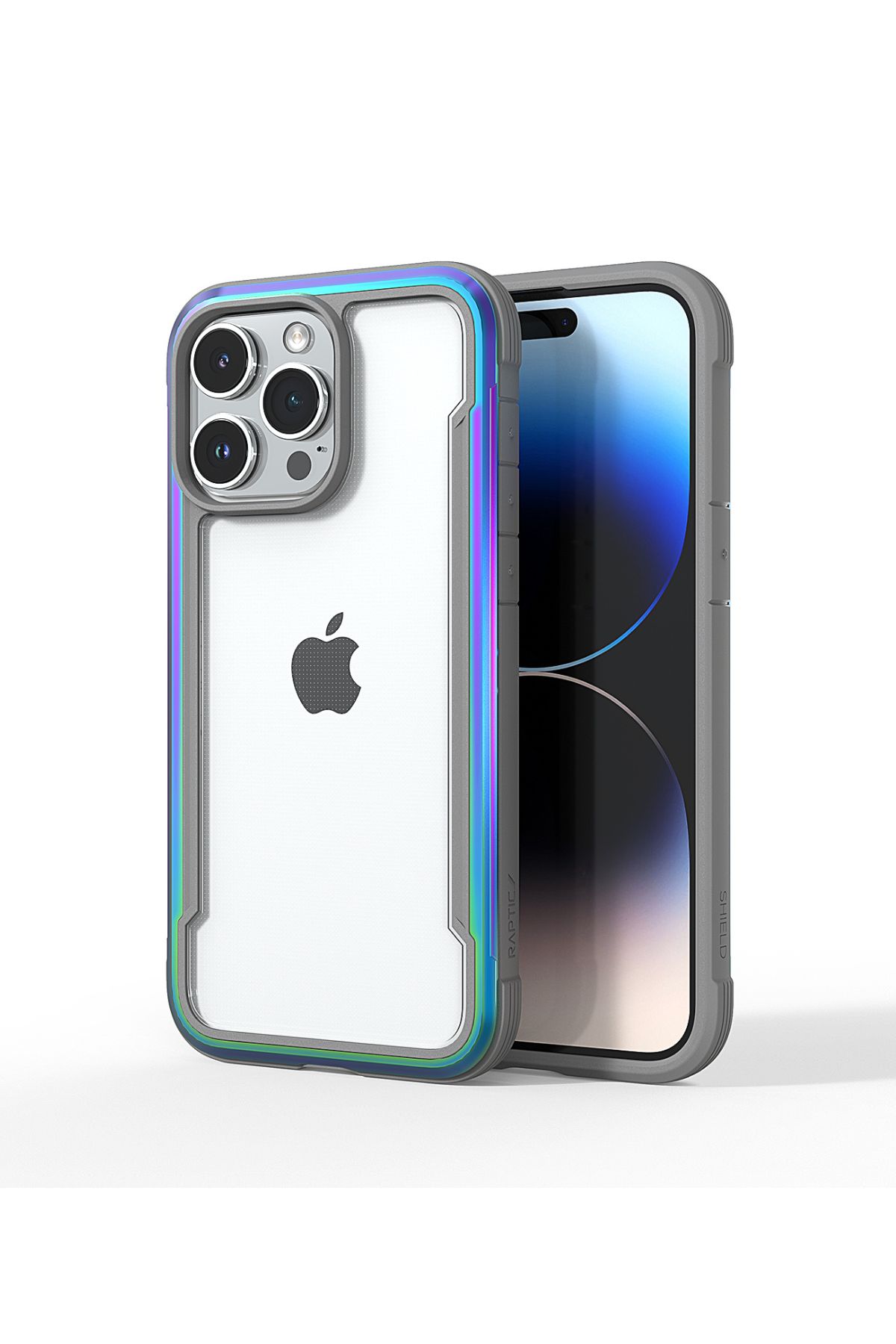 Foto 7 pulgar | Funda Aluminio Raptic Shield Uso Rudo Para Iphone 15 Pro Iridicente
