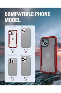 Foto 1 | Funda Aluminio Raptic Shield Uso Rudo Para Iphone 15 Rojo
