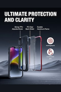 Foto 5 | Funda Aluminio Raptic Shield Uso Rudo Para Iphone 15 Rojo