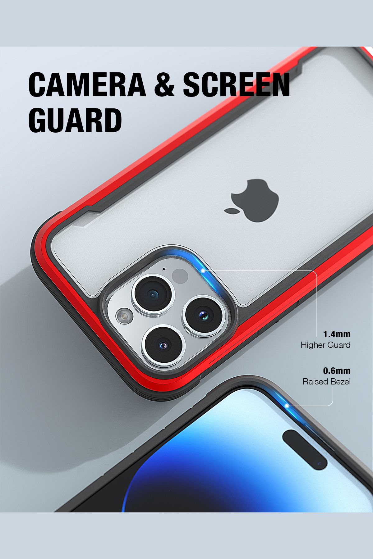Foto 4 pulgar | Funda Aluminio Raptic Shield Uso Rudo Para Iphone 15 Pro Max Rojo