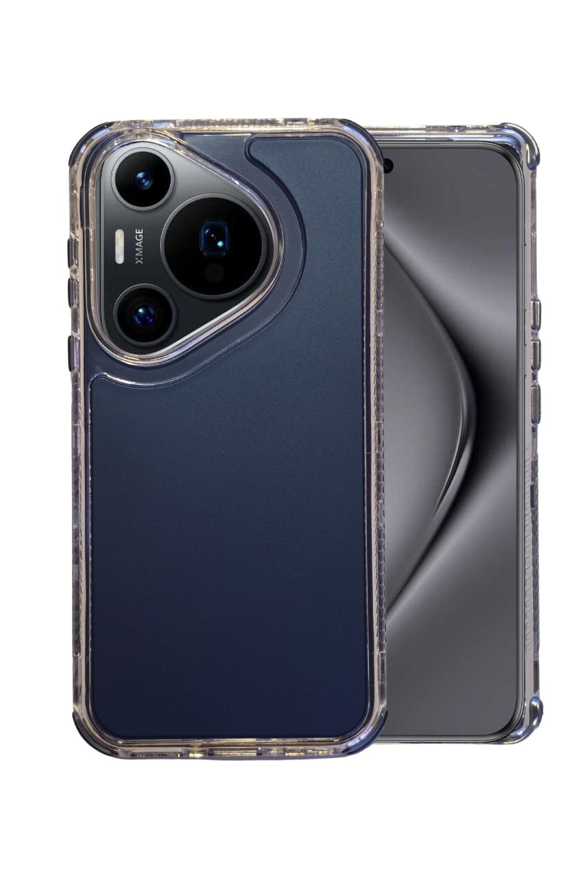 Funda 360 Uso Rudo 3 En 1 Rainbow Azul Marino  Para Huawei Pura 70