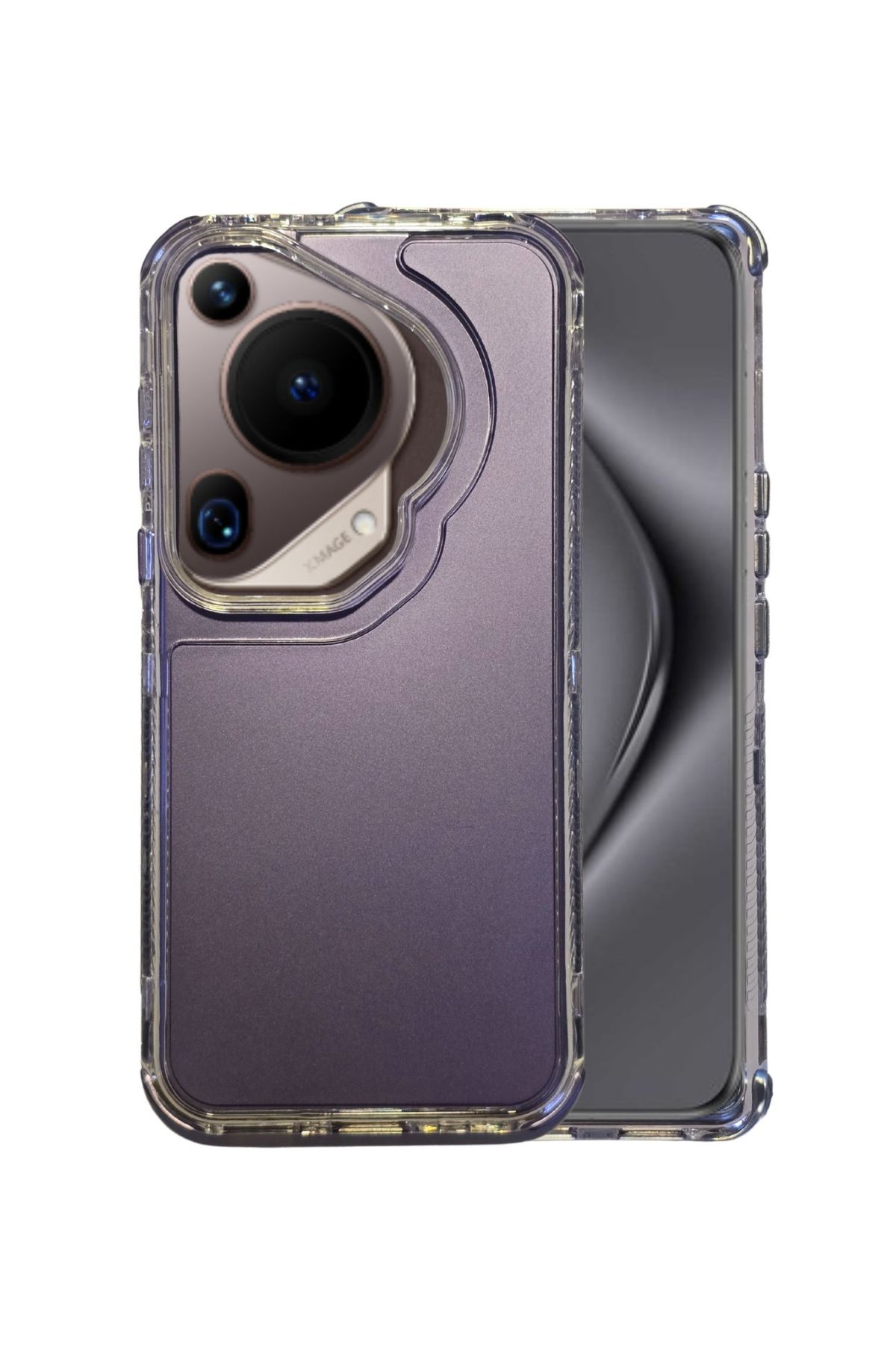 Funda 360 Uso Rudo 3 En 1 Rainbow Morado Para Huawei Pura 70 Ultra