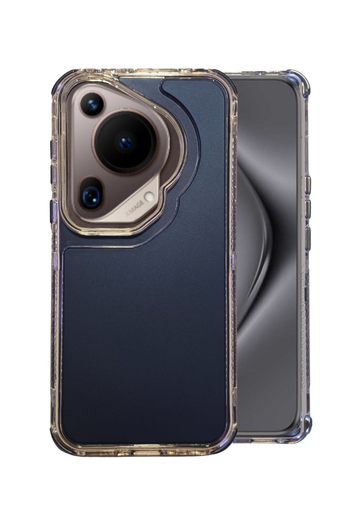 Funda 360 Uso Rudo 3 En 1 Rainbow Azul Marino Para Huawei Pura 70 Ultra