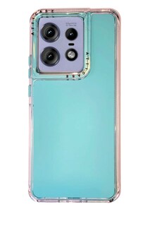 Foto 1 | Funda Uso Rudo Doble Capa Rainbowpaint Para Moto Edge 50 Pro Verde