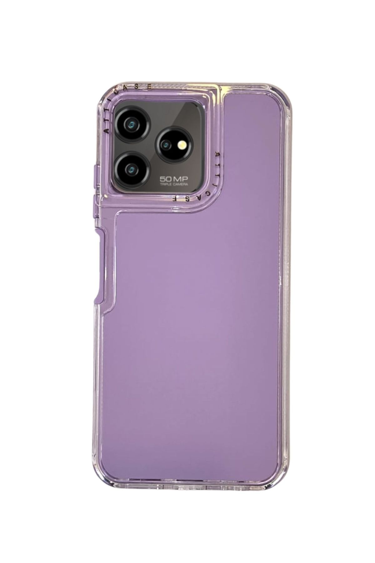 Funda Uso Rudo Doble Capa Rainbow Paint Para Zte Axon 50 Lite Violeta