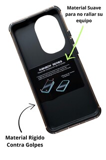 Foto 3 | Funda Uso Rudo Doble Capa Rainbow Paint Para Oppo Reno 11 Negro