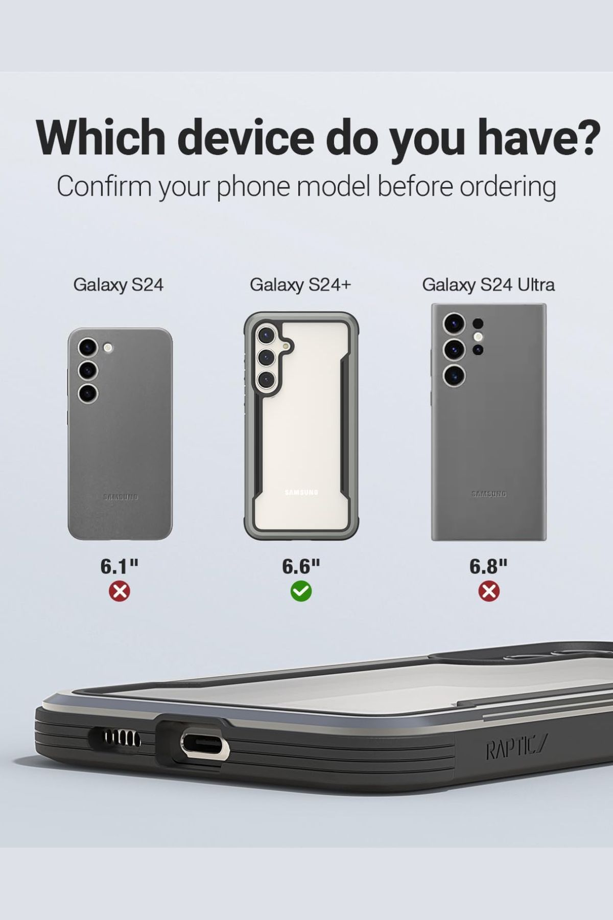 Foto 3 pulgar | Funda Aluminio Raptic Shield Uso Rudo Para Samsung S24 Plus Iridicente
