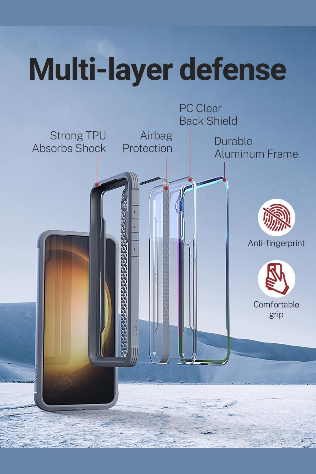 Foto 6 pulgar | Funda Aluminio Raptic Shield Uso Rudo Para Samsung S24 Plus Iridicente