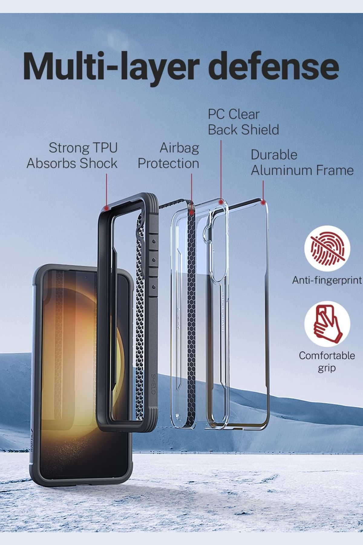 Foto 6 pulgar | Funda Aluminio Raptic Shield Uso Rudo Para Samsung S24 Negro