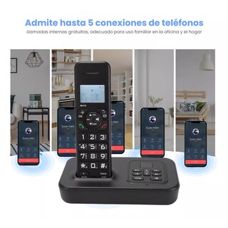 Foto 4 | Teléfono Inalámbrico con Pantalla y Teclado Grande Eo Safe Imports Esi-10551 Negro