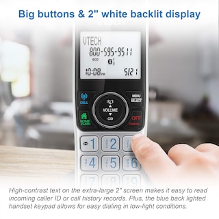 Foto 6 | Teléfono Inalámbrico Vtech Vs112 Dect 6.0 Bluetooth con Bloqueador de Llamadas y Contestador Digital