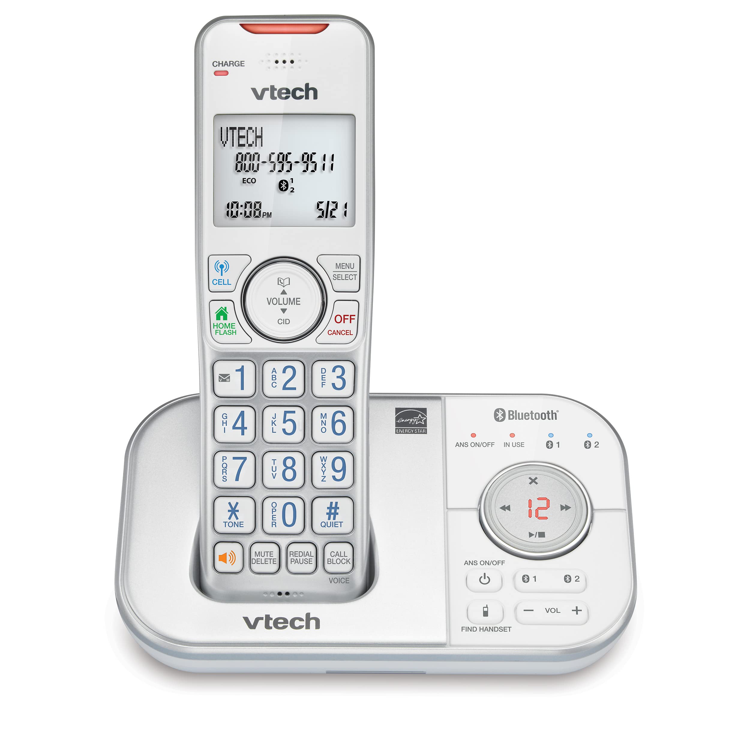 Foto 2 pulgar | Venta Internacional - Teléfono Inalámbrico Vtech Vs112-17 Dect 6.0 Bluetooth Con Contestador