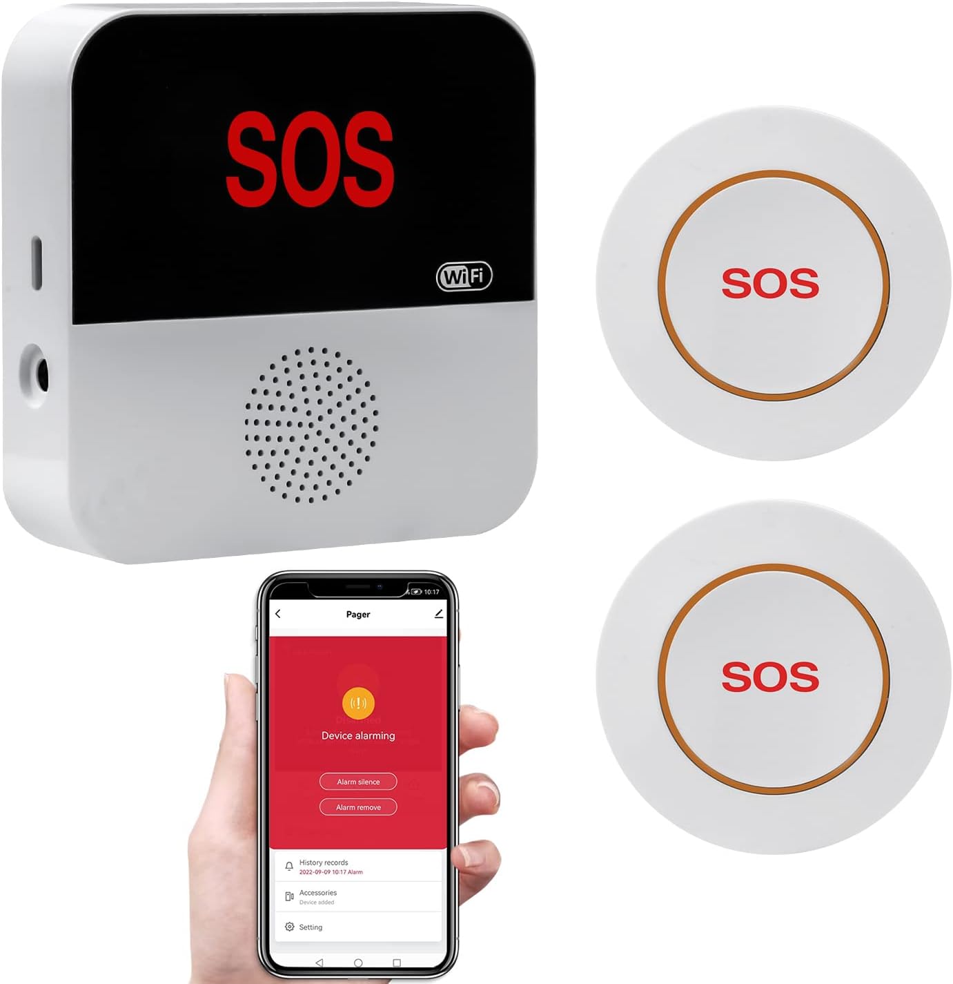 Venta Internacional - Alarma Buscapersonas Jieyou Wifi Inalámbrico Aplicación Inteligente Nurse Emergen