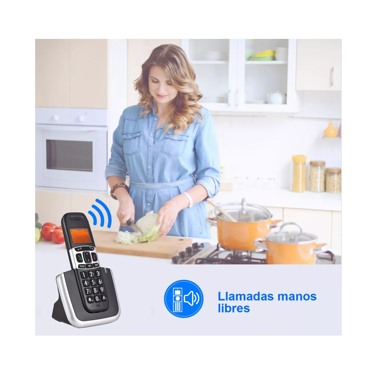 Foto 5 pulgar | Telefono Expandable Cordless Phone System With 3 Lines Negro Gris