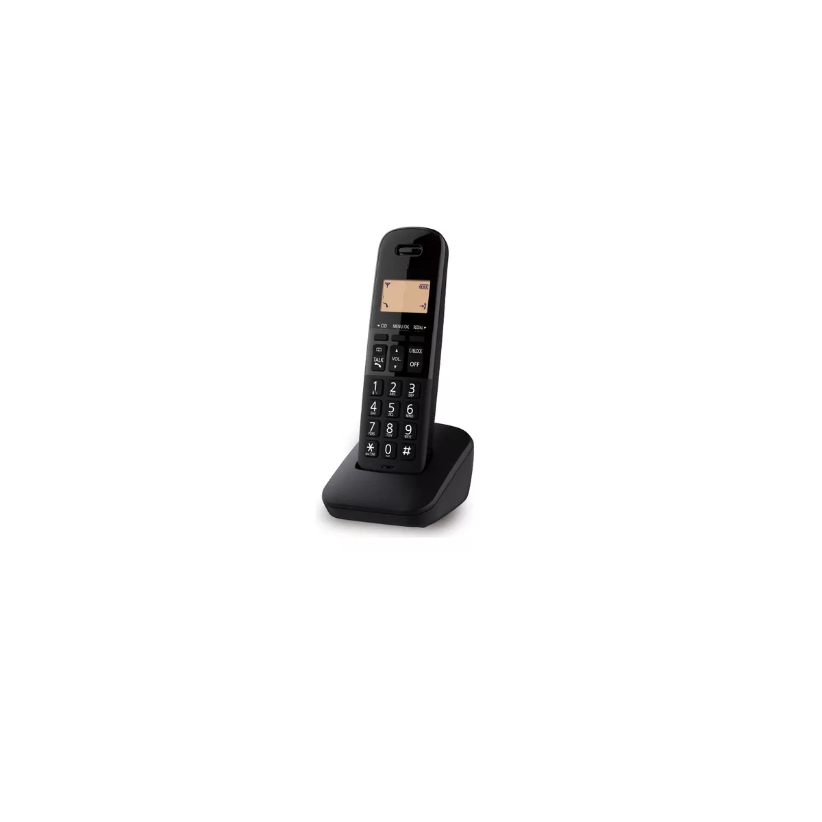 Teléfono Inalámbrico  Eo Safe Imports Esi-12625 Negro