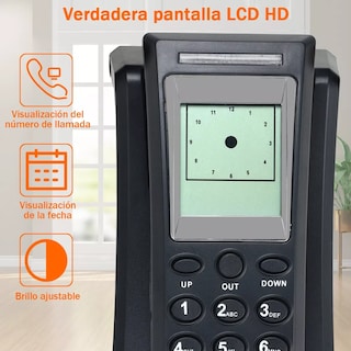 Foto 2 | Teléfono Fijo Colgar Pared Con Identificador De Llamadas Eo Safe Imports Esi-12627 Negro