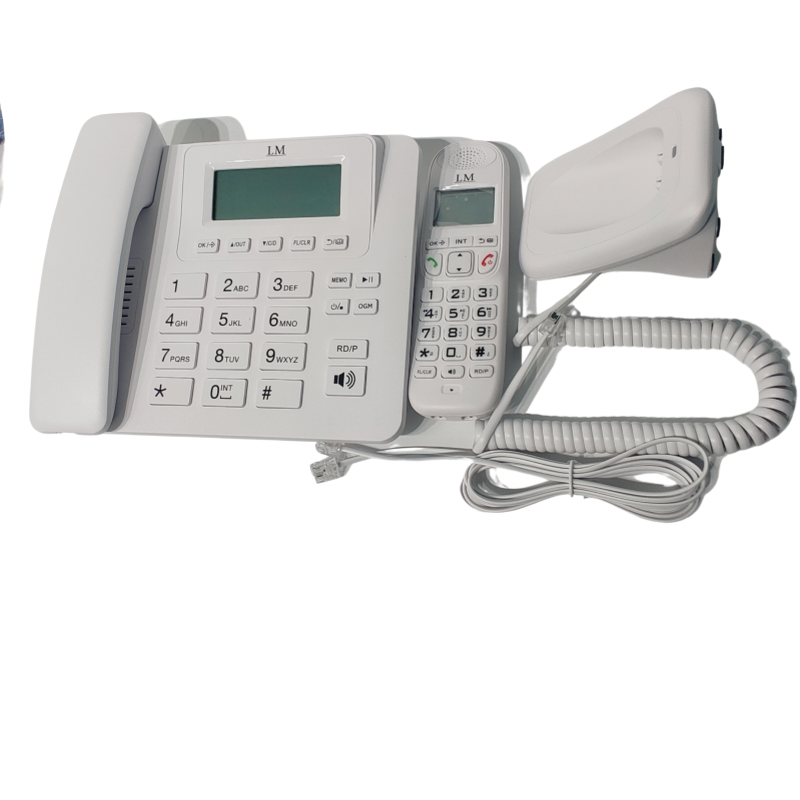 Foto 3 pulgar | Set de 2 teléfonos Inalámbrico Alámbrico Blanco