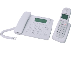 Foto 3 | Set de 2 teléfonos Inalámbrico Alámbrico Blanco