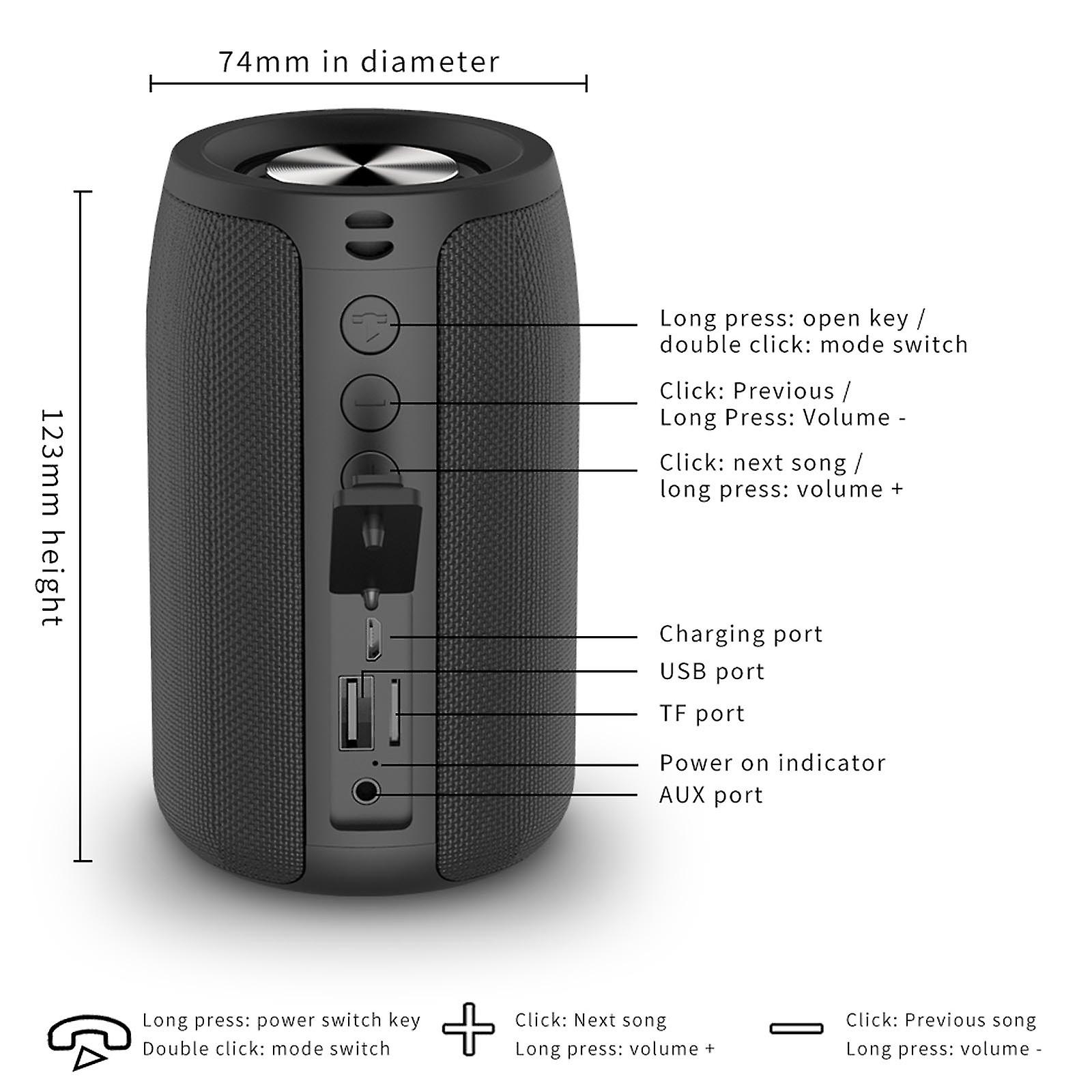 Foto 6 pulgar | Altavoz Bluetooth Inalámbrico Mini Portátil De Camuflaje - Venta Internacional.