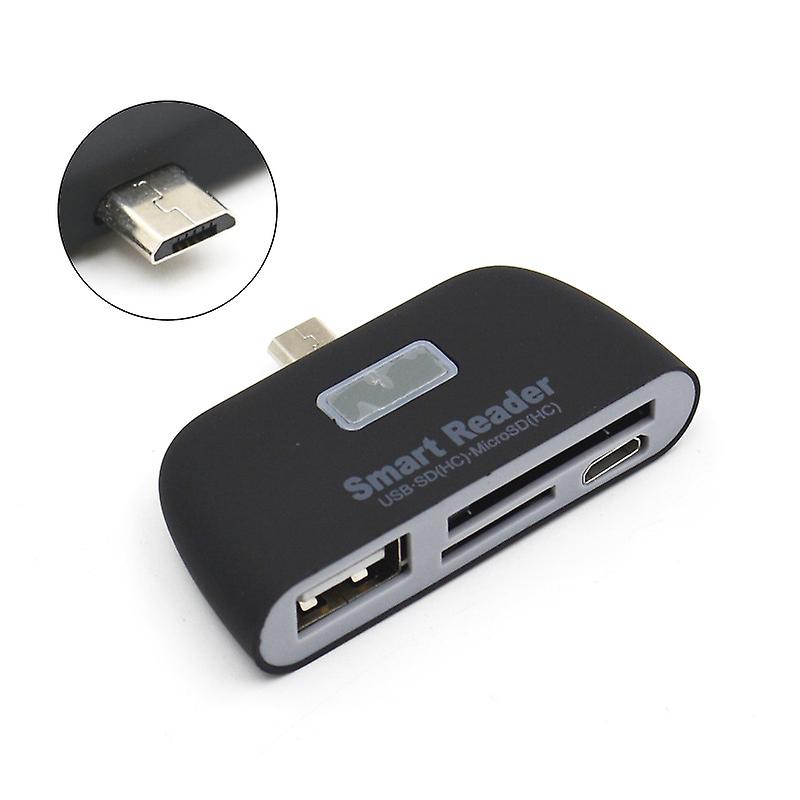 Lector De Tarjetas De Teléfono Móvil Micro Usb 4 En 1 Otg Para Android - Venta Internacional.