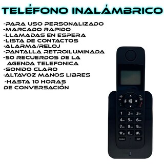 Foto 4 | Teléfono Inalámbrico D1005-bk Con Botones Grandes Para Oficina