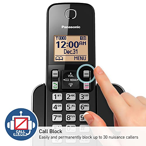 Foto 4 pulgar | Teléfono Inalámbrico Panasonic Kx-tgc350b con Bloqueo de Llamadas - 1 Teléfono - Venta Internacional