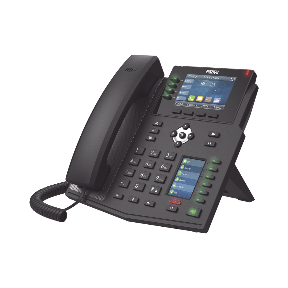 Teléfono Ip Empresarial 16 Lineas Lcd Color Poe Fanvil X5u $3,319